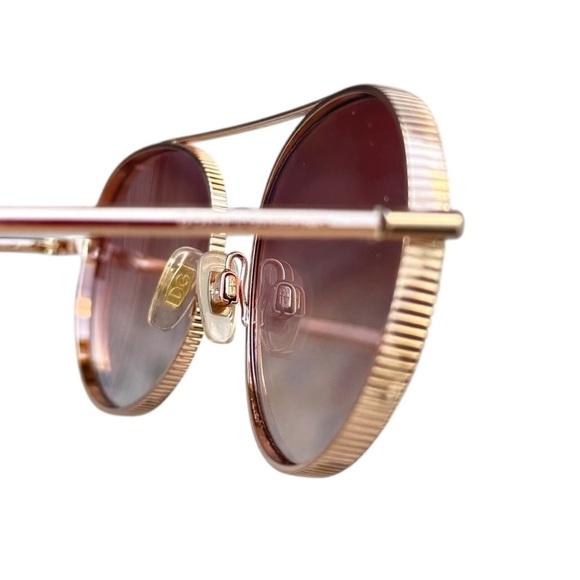 NWOT Dolce & Gabbana Gold Aviator Sunglasses - Picture 3 of 5